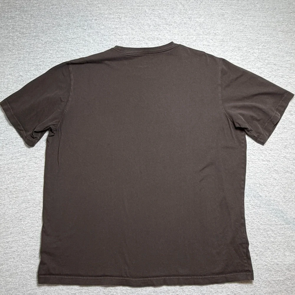 Lands' End Mens T-Shirt XL/T Brown Super-T Cotton Short Sleeve Tall Good